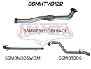 TOYOTA HILUX GUN126R 2.8L D4D 3IN DPF BACK STAINLESS EXHAUST