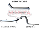 TOYOTA LANDCRUISER 150 SERIES PRADO 2.8L STAINLESS DPF BACK 3 INCH EXHAUST