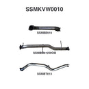 VOLKSWAGEN AMAROK V6 DIESEL 3" STAINLESS DPF BACK EXHAUST