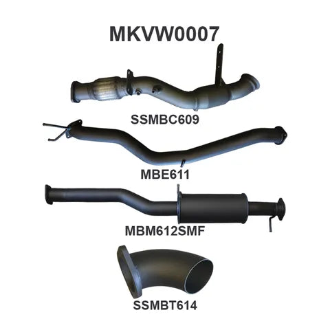 VOLKSWAGEN AMAROK 2.0L Bi TURBO 3" EXHAUST SYSTEM