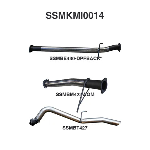 MITSUBISHI TRITON MQ 3IN STAINLESS EXHAUST DPF BACK