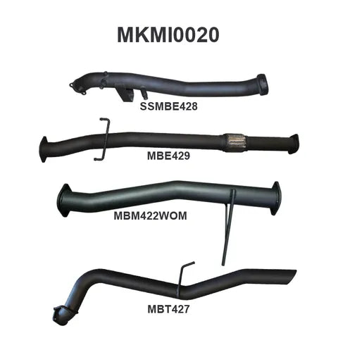 MITSUBISHI MQ TRITON FULL 3 INCH EXHAUST SYSTEM DPF DELETE