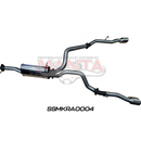 DT RAM1500 5.7L V8 3IN SINGLE INTO TWIN, FACTORY CAT BACK EXHAUST, WITH 5IN CHROME TIPS