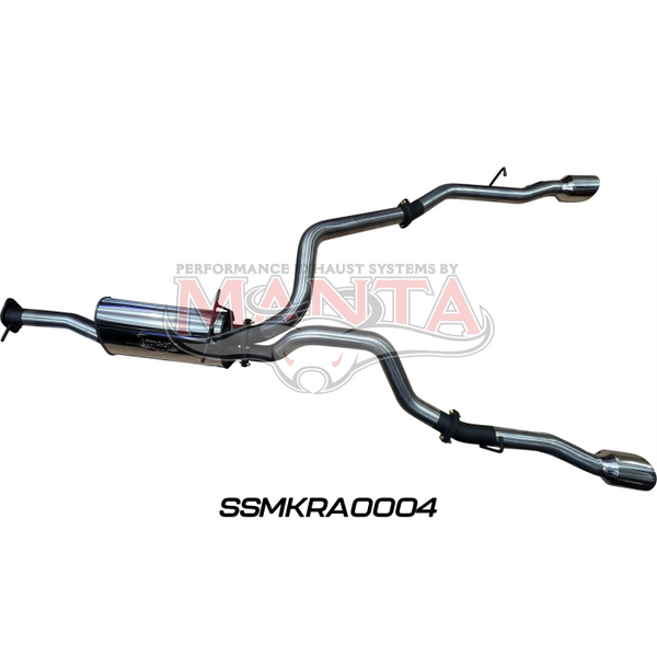 DT RAM1500 5.7L V8 3IN SINGLE INTO TWIN, FACTORY CAT BACK EXHAUST, WITH 5IN CHROME TIPS