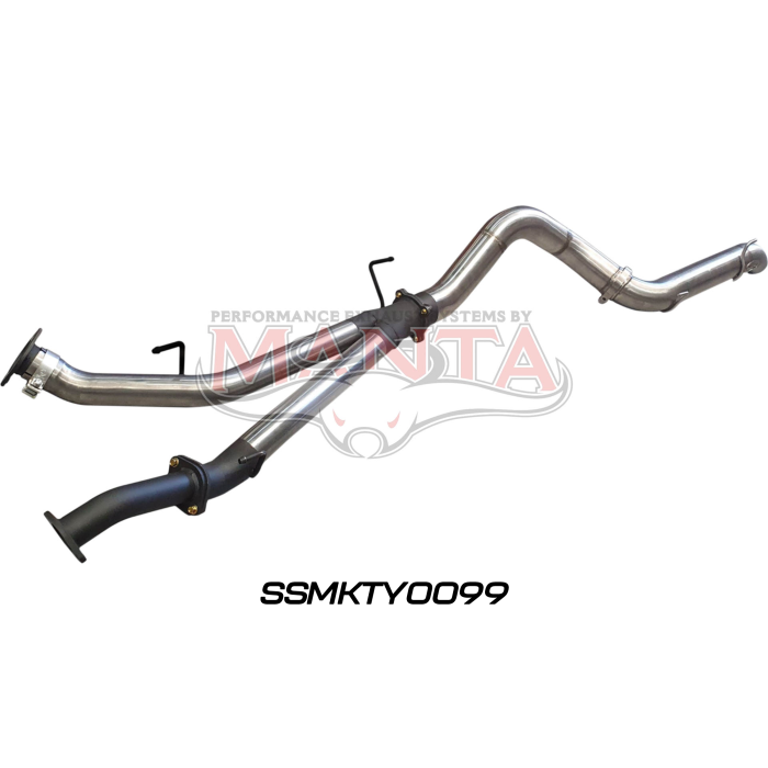 TOYOTA VDJ200 SERIES STAINLESS 3 INCH DPF BACK EXHAUST W/4INCH TAILPIPE