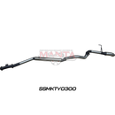 TOYOTA LANDCRUISER 300 SERIES V6 3IN DPF BACK SYSTEM WITH CHROME 4IN TIP, WITHOUT MUFFLERS