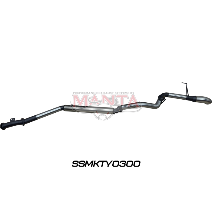 TOYOTA LANDCRUISER 300 SERIES V6 3IN DPF BACK SYSTEM WITH CHROME 4IN TIP, WITHOUT MUFFLERS