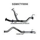 TOYOTA VDJ200 SERIES 2.5IN TWIN INTO SINGLE STAINLESS 3IN DPF BACK EXHAUST WITH 4IN TIP
