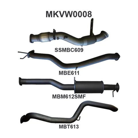 VOLKSWAGEN AMAROK 2.0L Bi TURBO 3" EXHAUST SYSTEM