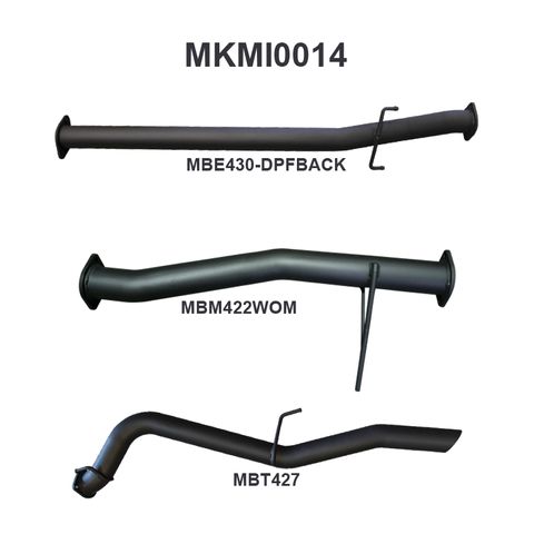 MITSUBISHI TRITON MQ 3" DPF BACK EXHAUST