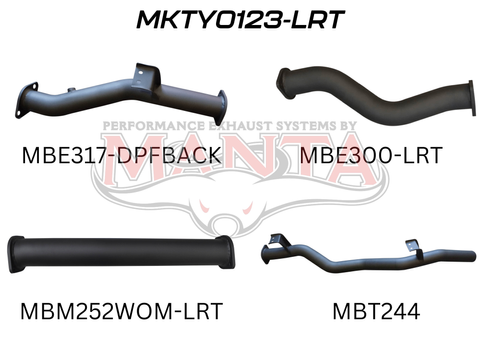 TOYOTA VDJ79 2016 ON SINGLE/DUAL CAB WITH DPF EXHAUST SYSTEM